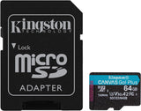 Kingston microSDXC Canvas Go! Plus 64GB | Free Shipping