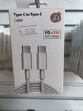 C to C/Lightning Data Cable