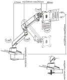 Amer Mounts Single Monitor Mount with Articulating Arm, 15'' to 32'' (HYDRA1B)