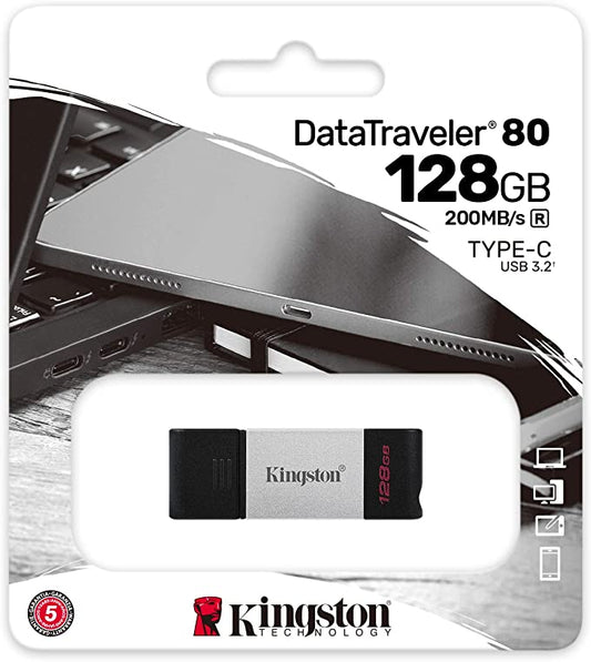 Kingston DataTraveler 80 64GB/128GB USB Type-C Flash Drive