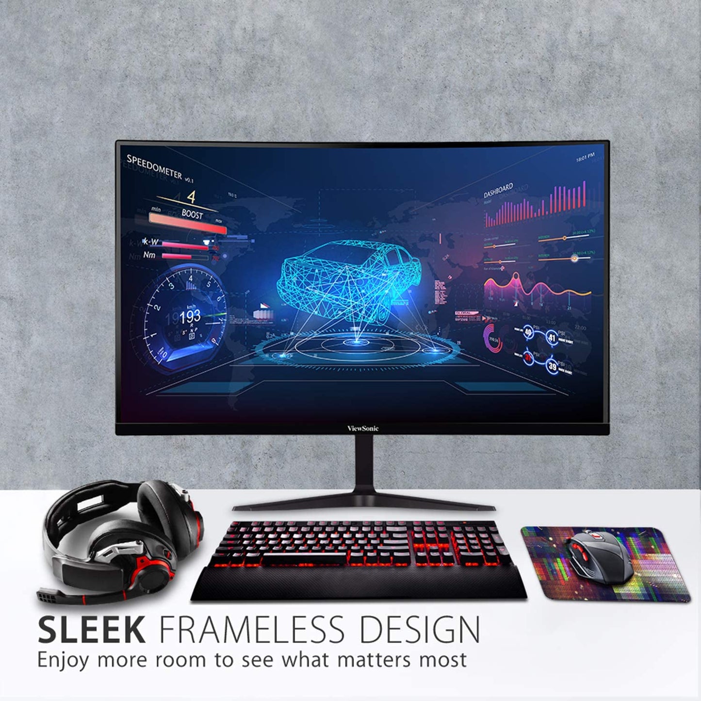 VIEWSONIC : 27IN CURVED GAMING MONITOR