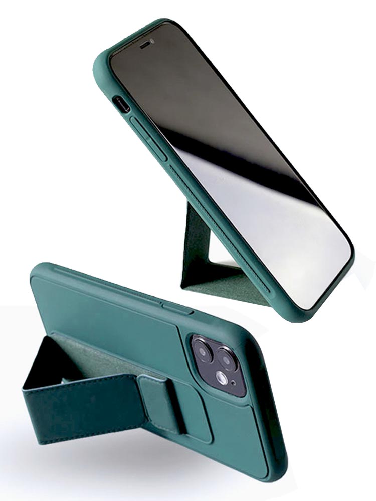 iPhone14 PRO 硅胶保护壳 - 磁性腕带支架垂直和水平支架