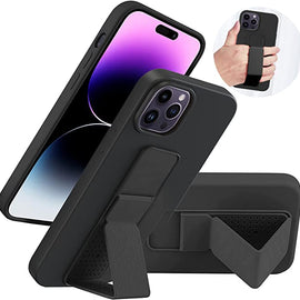 iPhone14 PRO MAX 硅胶保护壳 - 磁性腕带支架垂直和水平支架